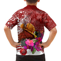 Papua New Guinea Christmas Kid Hawaiian Shirt Bird-of-Paradise Special LT7 - Polynesian Pride