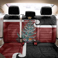 Personalised New Zealand Maori Christmas Back Car Seat Cover Xmas Fern Mix Kowhawhai LT7 - Polynesian Pride