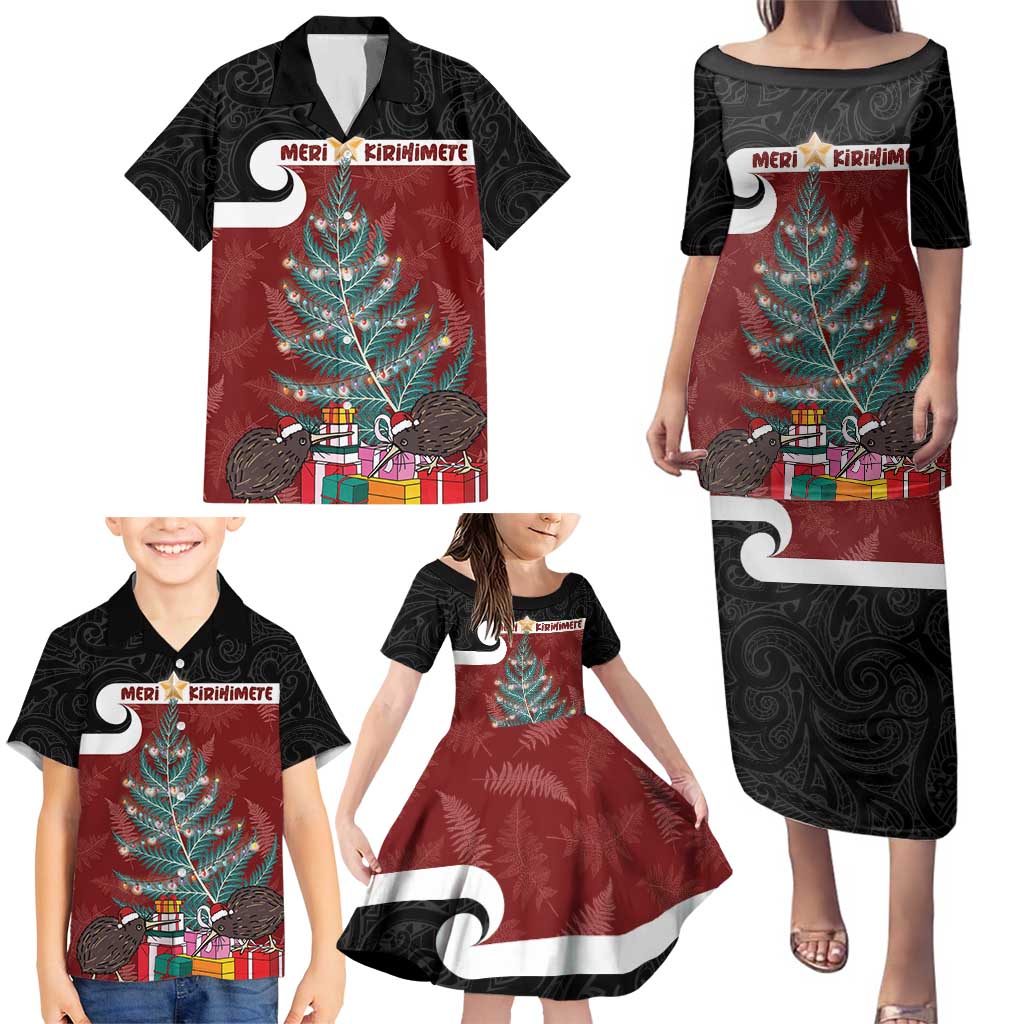 Personalised New Zealand Maori Christmas Family Matching Puletasi and Hawaiian Shirt Xmas Fern Mix Kowhawhai LT7 - Polynesian Pride
