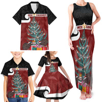 Personalised New Zealand Maori Christmas Family Matching Tank Maxi Dress and Hawaiian Shirt Xmas Fern Mix Kowhawhai LT7 - Polynesian Pride