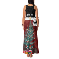Personalised New Zealand Maori Christmas Family Matching Tank Maxi Dress and Hawaiian Shirt Xmas Fern Mix Kowhawhai LT7 - Polynesian Pride