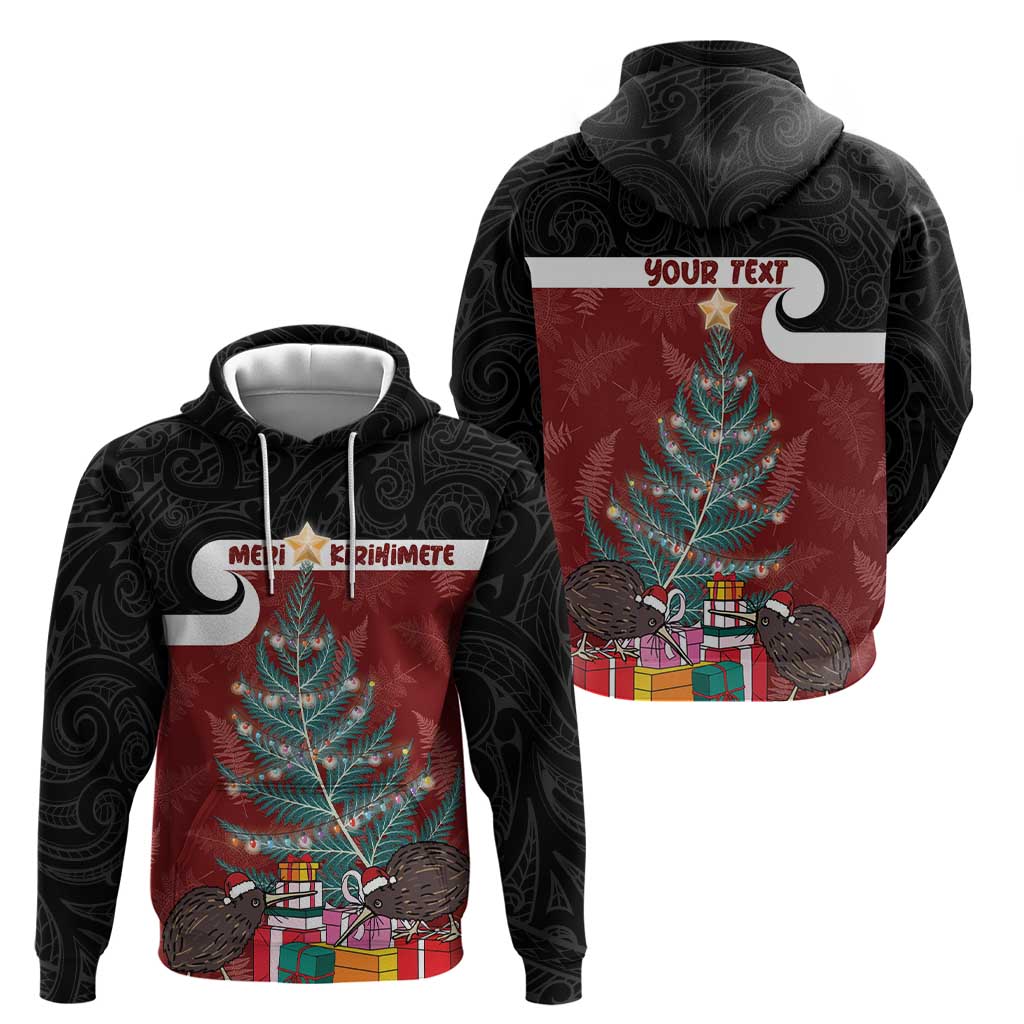 Personalised New Zealand Maori Christmas Hoodie Xmas Fern Mix Kowhawhai LT7 - Polynesian Pride