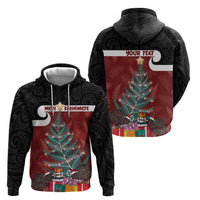 Personalised New Zealand Maori Christmas Hoodie Xmas Fern Mix Kowhawhai LT7 - Polynesian Pride
