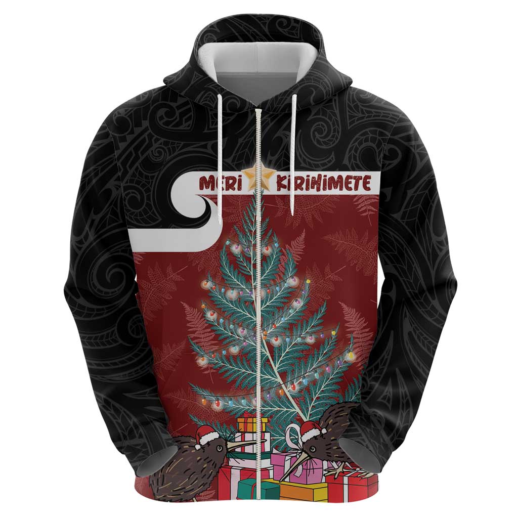 Personalised New Zealand Maori Christmas Hoodie Xmas Fern Mix Kowhawhai LT7 - Polynesian Pride