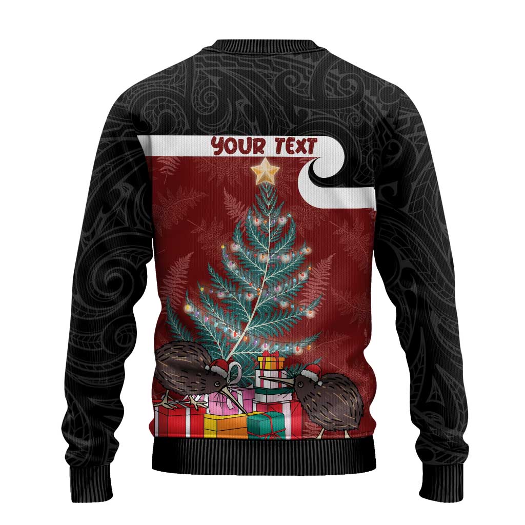 Personalised New Zealand Maori Christmas Ugly Christmas Sweater Xmas Fern Mix Kowhawhai LT7 - Polynesian Pride