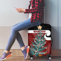 Personalised New Zealand Maori Christmas Luggage Cover Xmas Fern Mix Kowhawhai LT7 - Polynesian Pride