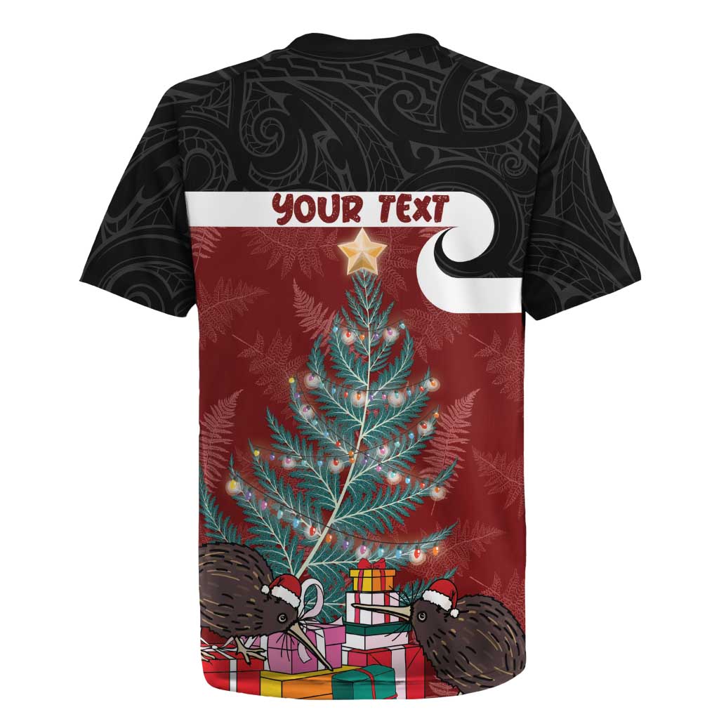 Personalised New Zealand Maori Christmas Rugby Jersey Xmas Fern Mix Kowhawhai LT7 - Polynesian Pride