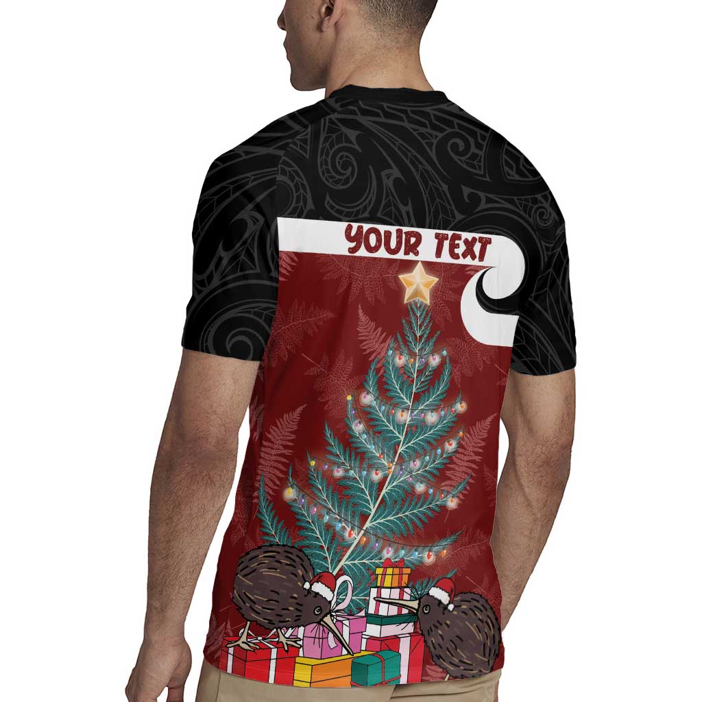 Personalised New Zealand Maori Christmas Rugby Jersey Xmas Fern Mix Kowhawhai LT7 - Polynesian Pride