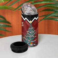 Personalised New Zealand Christmas 4 in 1 Can Cooler Tumbler Xmas Fern and Kiwi Birds LT7 - Polynesian Pride