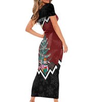 Personalised New Zealand Christmas Family Matching Short Sleeve Bodycon Dress and Hawaiian Shirt Xmas Fern and Kiwi Birds LT7 - Polynesian Pride