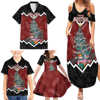 Personalised New Zealand Christmas Family Matching Summer Maxi Dress and Hawaiian Shirt Xmas Fern and Kiwi Birds LT7 - Polynesian Pride