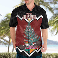 Personalised New Zealand Christmas Hawaiian Shirt Xmas Fern and Kiwi Birds LT7 - Polynesian Pride