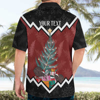 Personalised New Zealand Christmas Hawaiian Shirt Xmas Fern and Kiwi Birds LT7 - Polynesian Pride