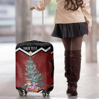Personalised New Zealand Christmas Luggage Cover Xmas Fern and Kiwi Birds LT7 - Polynesian Pride