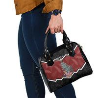 Personalised New Zealand Christmas Shoulder Handbag Xmas Fern and Kiwi Birds