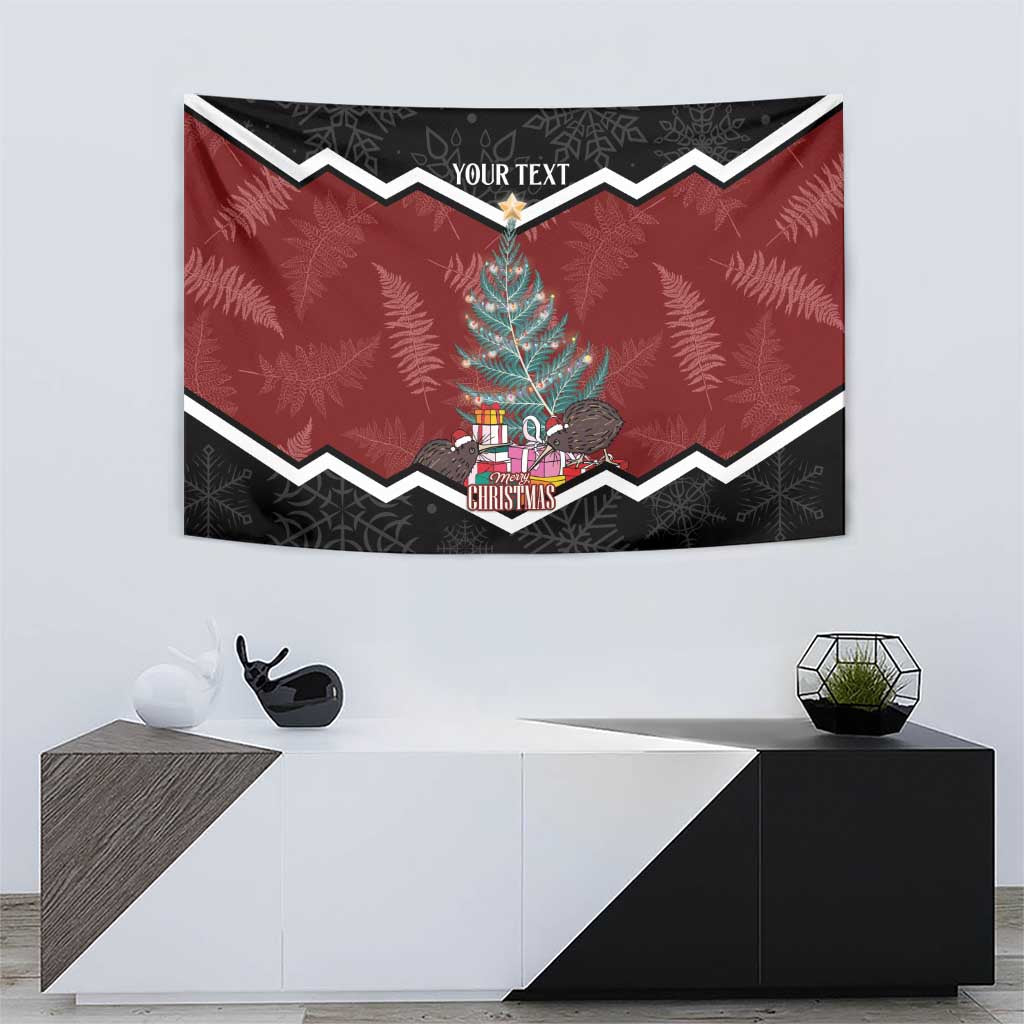 Personalised New Zealand Christmas Tapestry Xmas Fern and Kiwi Birds