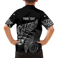 Aotearoa Personalized Lawn Bowls Maori Family Matching Puletasi and Hawaiian Shirt New Zealand Black Tribal Silver Fern LT7 - Polynesian Pride