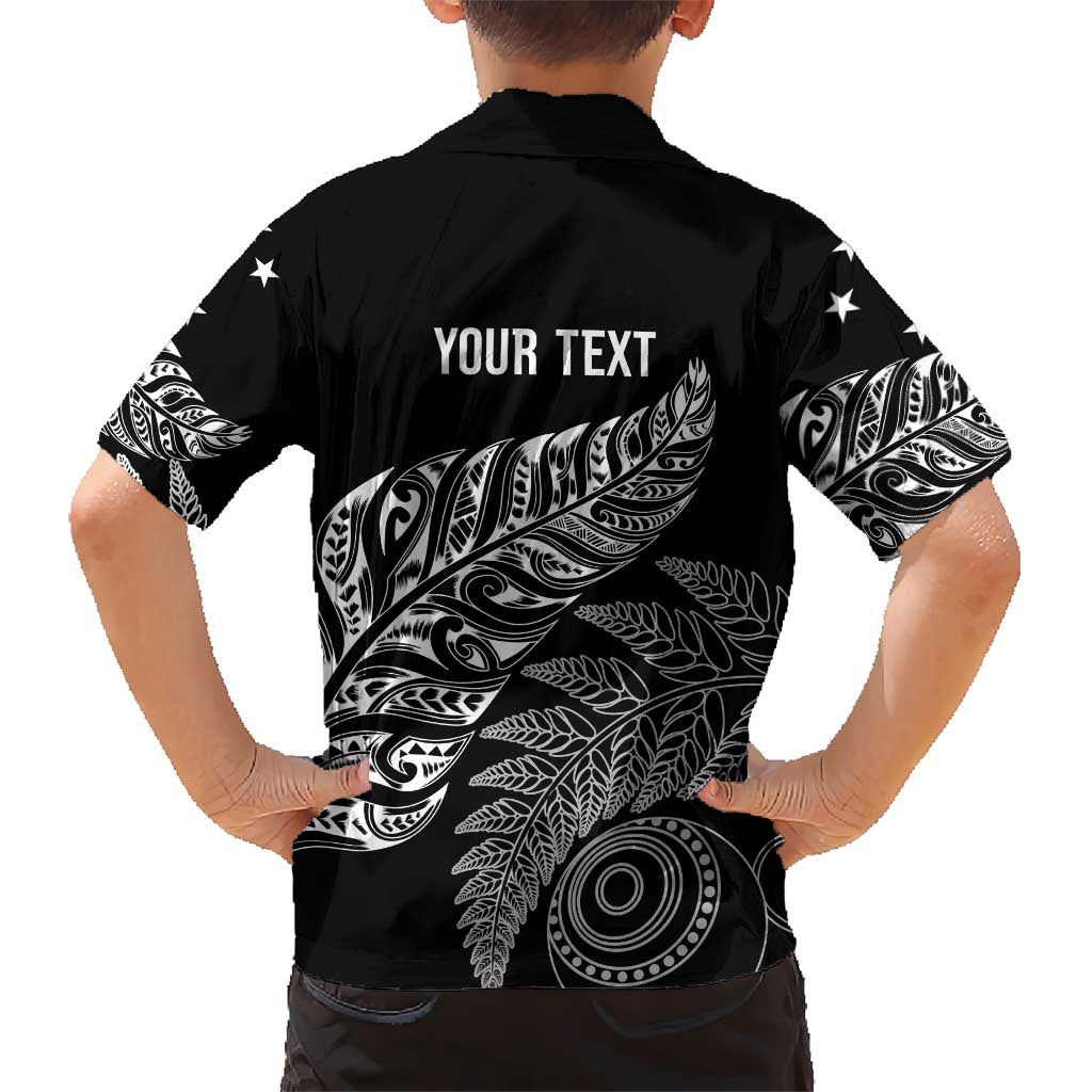 Aotearoa Personalized Lawn Bowls Maori Family Matching Tank Maxi Dress and Hawaiian Shirt New Zealand Black Tribal Silver Fern LT7 - Polynesian Pride