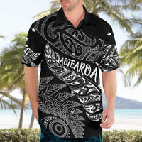 Aotearoa Personalized Lawn Bowls Maori Hawaiian Shirt New Zealand Black Tribal Silver Fern - Polynesian Pride