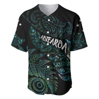 Aotearoa Personalized Lawn Bowls Maori Baseball Jersey New Zealand Paua Shell Tribal Silver Fern - Polynesian Pride