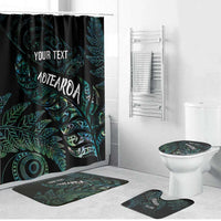 Aotearoa Personalized Lawn Bowls Maori Bathroom Set New Zealand Paua Shell Tribal Silver Fern LT7 Bathroom Set (4 pcs) Green - Polynesian Pride