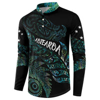 Aotearoa Personalized Lawn Bowls Maori Button Sweatshirt New Zealand Paua Shell Tribal Silver Fern - Polynesian Pride