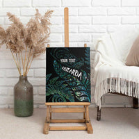 Aotearoa Personalized Lawn Bowls Maori Canvas Wall Art New Zealand Paua Shell Tribal Silver Fern - Polynesian Pride