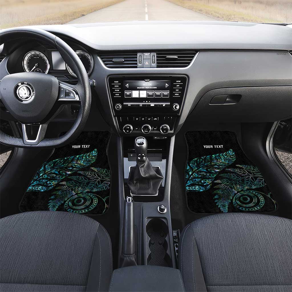 Aotearoa Personalized Lawn Bowls Maori Car Mats New Zealand Paua Shell Tribal Silver Fern - Polynesian Pride