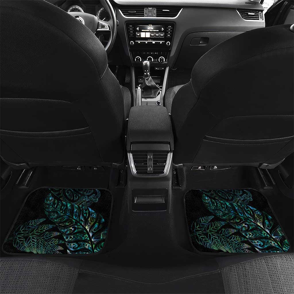Aotearoa Personalized Lawn Bowls Maori Car Mats New Zealand Paua Shell Tribal Silver Fern - Polynesian Pride