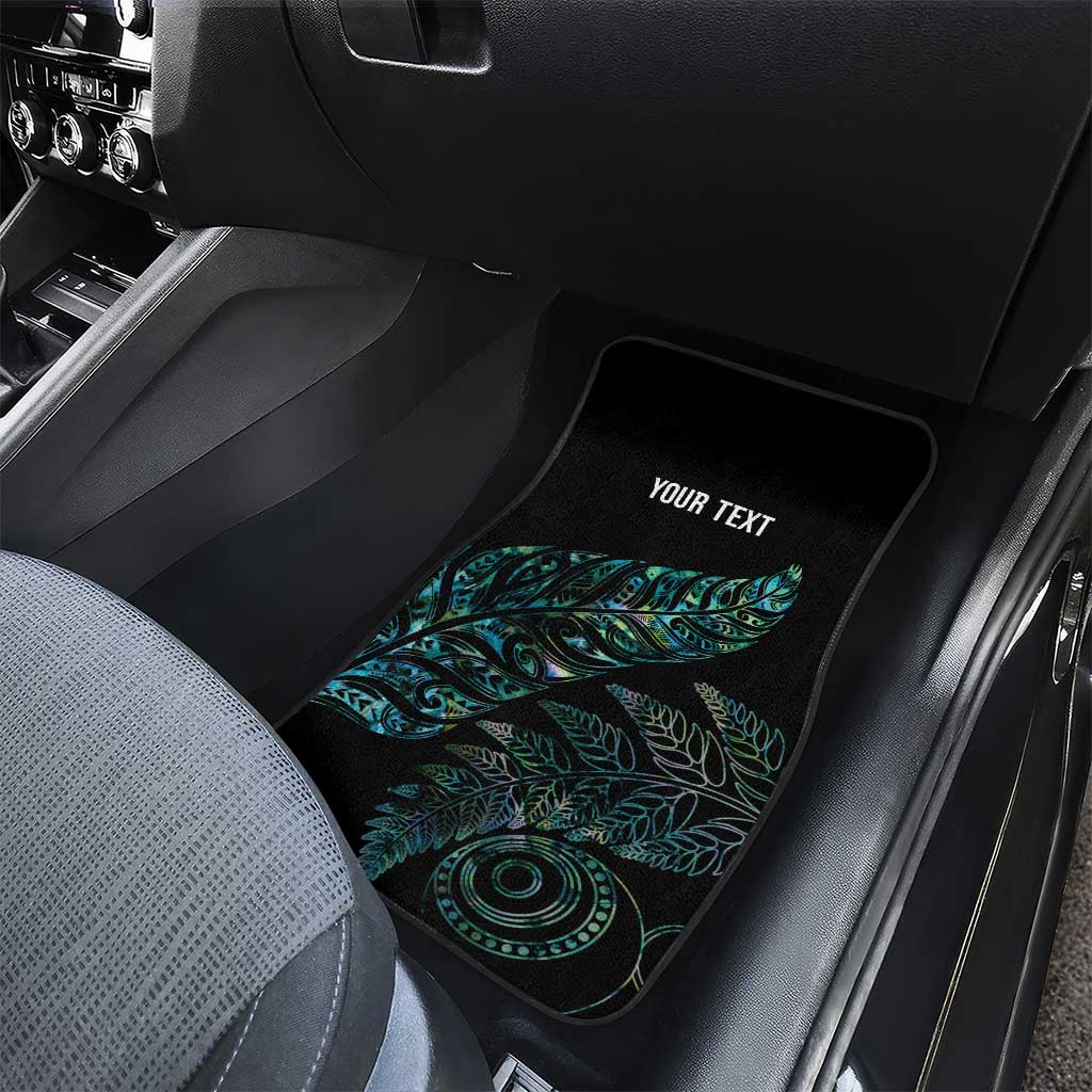 Aotearoa Personalized Lawn Bowls Maori Car Mats New Zealand Paua Shell Tribal Silver Fern - Polynesian Pride