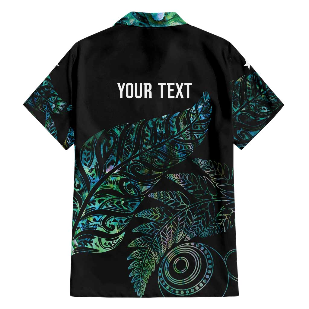 Aotearoa Personalized Lawn Bowls Maori Family Matching Off The Shoulder Long Sleeve Dress and Hawaiian Shirt New Zealand Paua Shell Tribal Silver Fern LT7 - Polynesian Pride