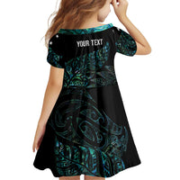 Aotearoa Personalized Lawn Bowls Maori Family Matching Summer Maxi Dress and Hawaiian Shirt New Zealand Paua Shell Tribal Silver Fern LT7 - Polynesian Pride