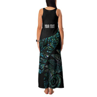 Aotearoa Personalized Lawn Bowls Maori Family Matching Tank Maxi Dress and Hawaiian Shirt New Zealand Paua Shell Tribal Silver Fern LT7 - Polynesian Pride