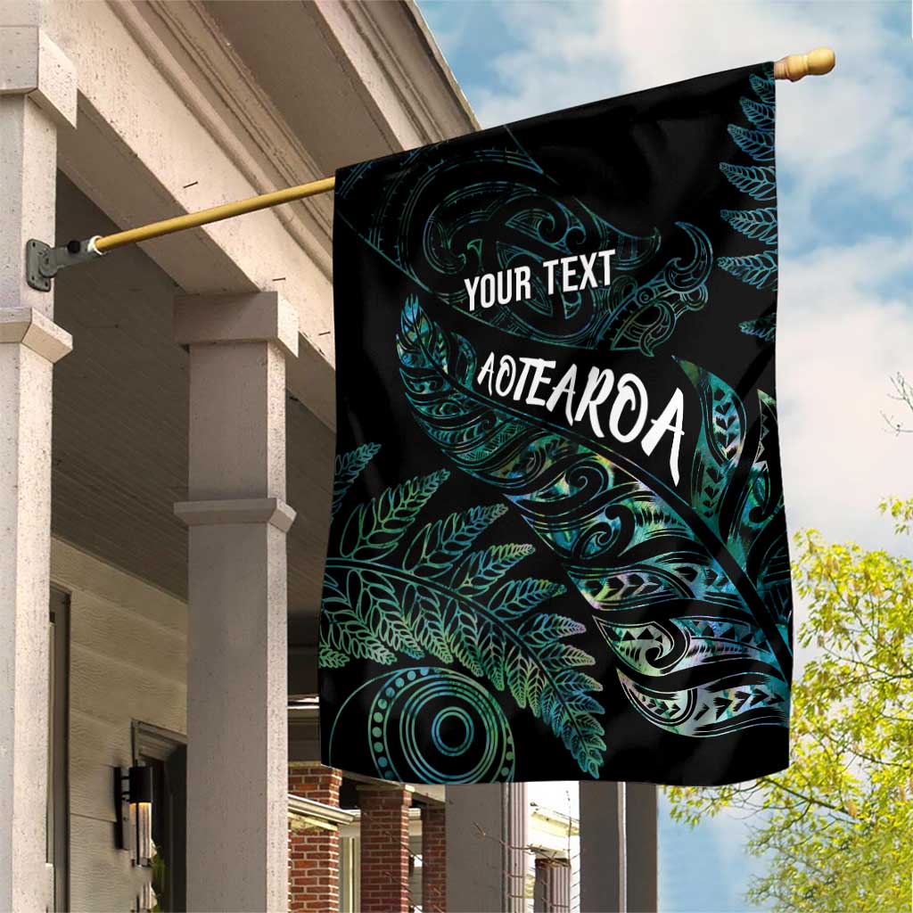 Aotearoa Personalized Lawn Bowls Maori Garden Flag New Zealand Paua Shell Tribal Silver Fern - Polynesian Pride