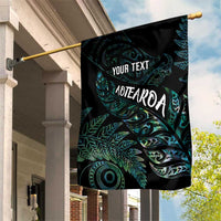 Aotearoa Personalized Lawn Bowls Maori Garden Flag New Zealand Paua Shell Tribal Silver Fern - Polynesian Pride