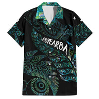 Aotearoa Personalized Lawn Bowls Maori Hawaiian Shirt New Zealand Paua Shell Tribal Silver Fern - Polynesian Pride