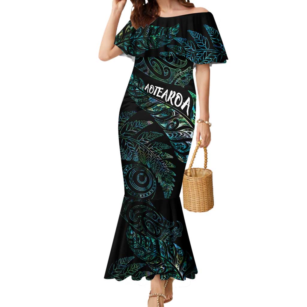 Aotearoa Personalized Lawn Bowls Maori Mermaid Dress New Zealand Paua Shell Tribal Silver Fern - Polynesian Pride