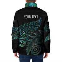 Aotearoa Personalized Lawn Bowls Maori Padded Jacket New Zealand Paua Shell Tribal Silver Fern LT7 - Polynesian Pride