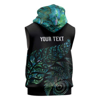 Aotearoa Personalized Lawn Bowls Maori Sleeveless Zip Hoodie New Zealand Paua Shell Tribal Silver Fern LT7 - Polynesian Pride