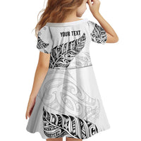 Aotearoa Personalized Lawn Bowls Maori Family Matching Summer Maxi Dress and Hawaiian Shirt New Zealand White Tribal Silver Fern LT7 - Polynesian Pride