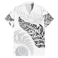 Aotearoa Personalized Lawn Bowls Maori Hawaiian Shirt New Zealand White Tribal Silver Fern LT7 White - Polynesian Pride