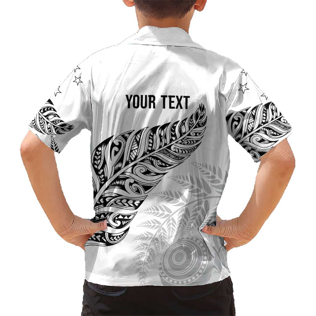 Aotearoa Personalized Lawn Bowls Maori Hawaiian Shirt New Zealand White Tribal Silver Fern LT7 - Polynesian Pride