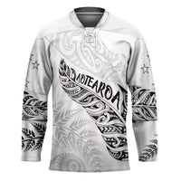 Aotearoa Personalized Lawn Bowls Maori Hockey Jersey New Zealand White Tribal Silver Fern - undefined