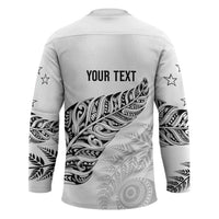 Aotearoa Personalized Lawn Bowls Maori Hockey Jersey New Zealand White Tribal Silver Fern - undefined