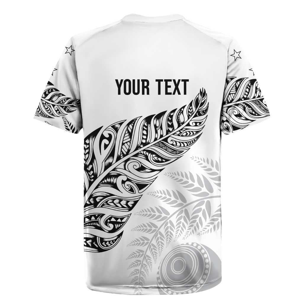 Aotearoa Personalized Lawn Bowls Maori Rugby Jersey New Zealand White Tribal Silver Fern - Polynesian Pride