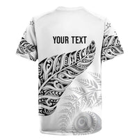 Aotearoa Personalized Lawn Bowls Maori Rugby Jersey New Zealand White Tribal Silver Fern - Polynesian Pride