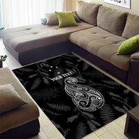 Personalised Maori Waitangi Area Rug New Zealand Silver Fern Mix Kowhai Flowers LT7 - Polynesian Pride