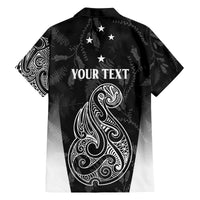 Personalised Maori Waitangi Family Matching Tank Maxi Dress and Hawaiian Shirt New Zealand Silver Fern Mix Kowhai Flowers LT7 - Polynesian Pride