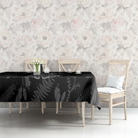 Personalised Maori Waitangi Tablecloth New Zealand Silver Fern Mix Kowhai Flowers LT7 - Polynesian Pride