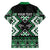 Personalised Taniko Motifs Aotearoa Family Matching Puletasi and Hawaiian Shirt Waitangi Kowhaiwhai Kiwi - Green